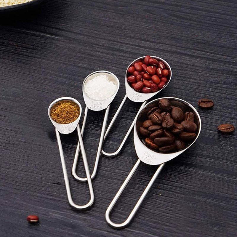 4 Pcs Measuring Spoon Sets Stainless Steel